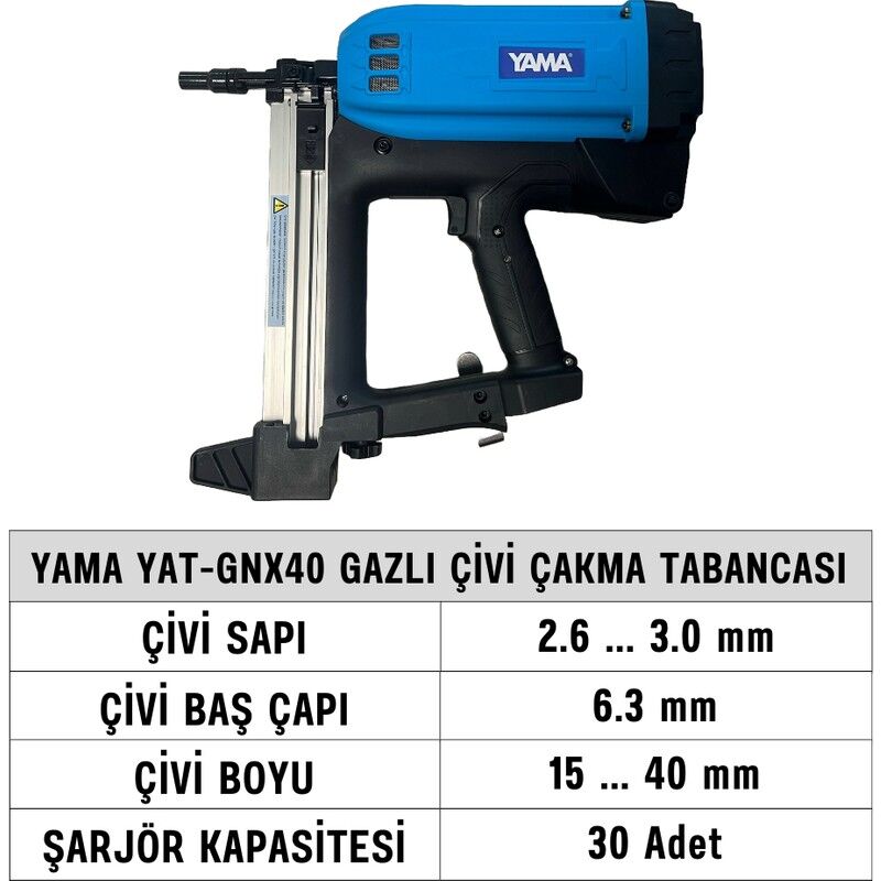 Yama YAT-GNX40 Gazlı Çivi Çakma Tabancası